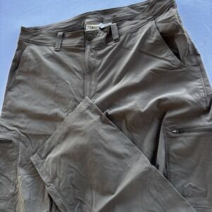 L.L.Bean Men's Cresta Hiking Pants 38x34 Nylon Stretch Outdoor Trail Khaki Cargo